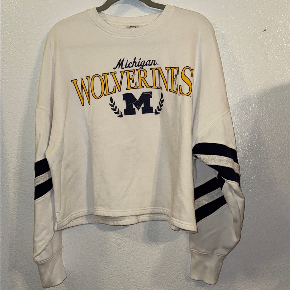 Michigan Wolverines Women's White Sweatshirt